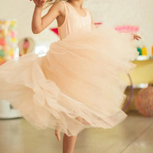 Юбка рок-н-ролл Рататам (Ratatam), абрикосовая, 4-8 лет